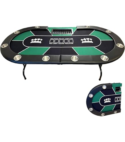 割引中【福岡引取限定（配達も可）】バリントン ポーカーテーブル　10人用折たたみ ポーカーテーブル 脚付き バリントン 10人用 Barrington 10